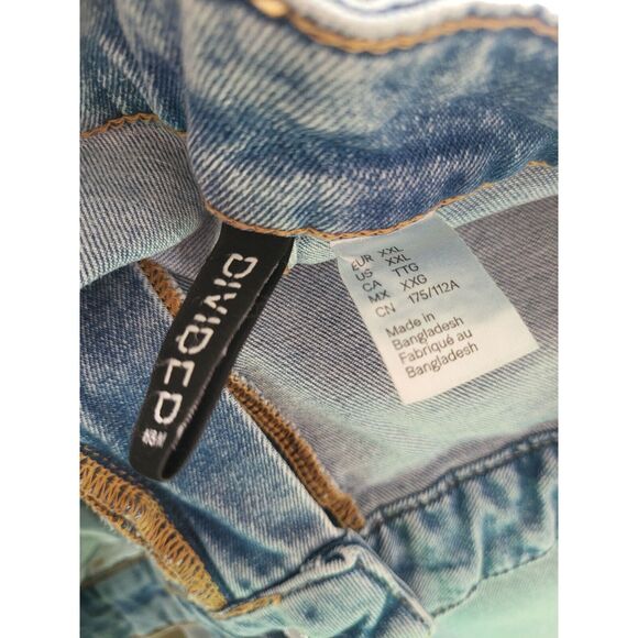 H&M Divided Snap Boot Cut Jeans XXL Womens Plus Size High Rise Light Wash - Picture 9 of 10